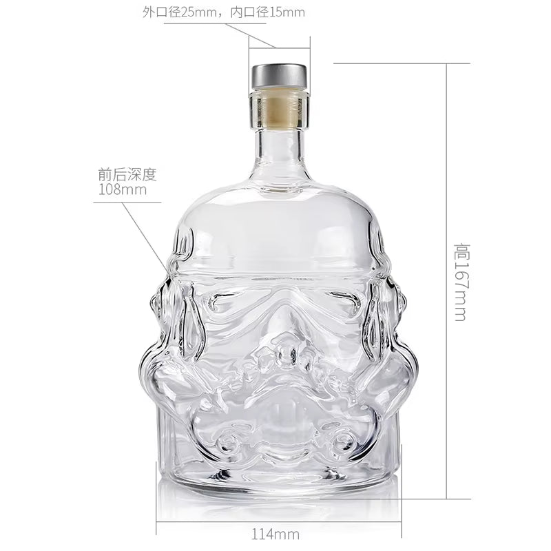 Wine Glass Set Storm Trooper Helmet Whiskey Decanter Whiskey Glass Cup Wine Glasses Accessories Creative Men Gift Bar Party Hot