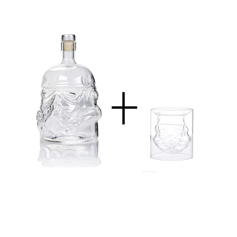 Wine Glass Set Storm Trooper Helmet Whiskey Decanter Whiskey Glass Cup Wine Glasses Accessories Creative Men Gift Bar Party Hot