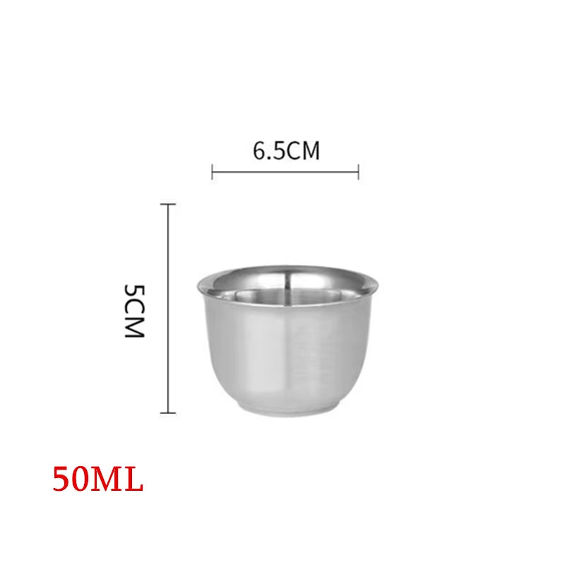 Stainless Steel Double Wall Silver Coffee Beer Mug Portable Travel Water Cup Tea Milk Mugs Drinkware 350Ml/500Ml