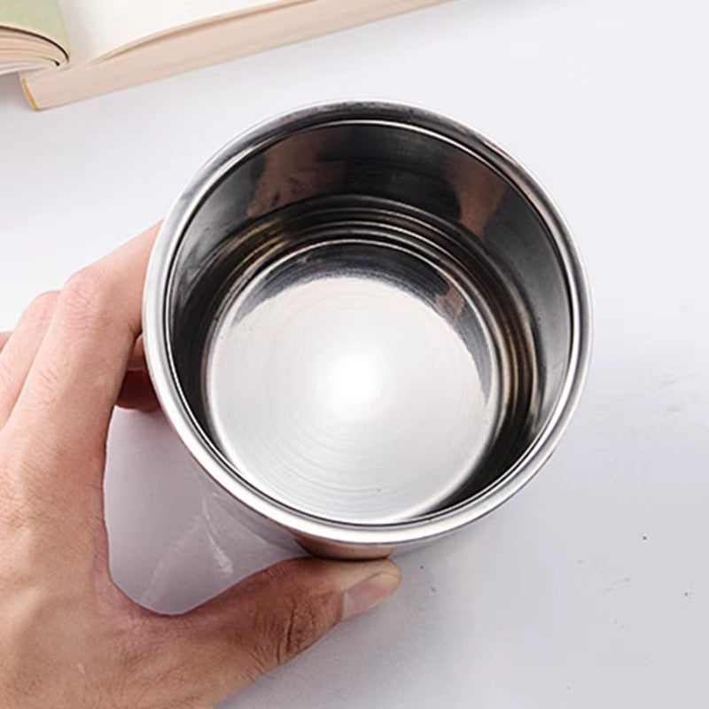 Stainless Steel Double Wall Silver Coffee Beer Mug Portable Travel Water Cup Tea Milk Mugs Drinkware 350Ml/500Ml
