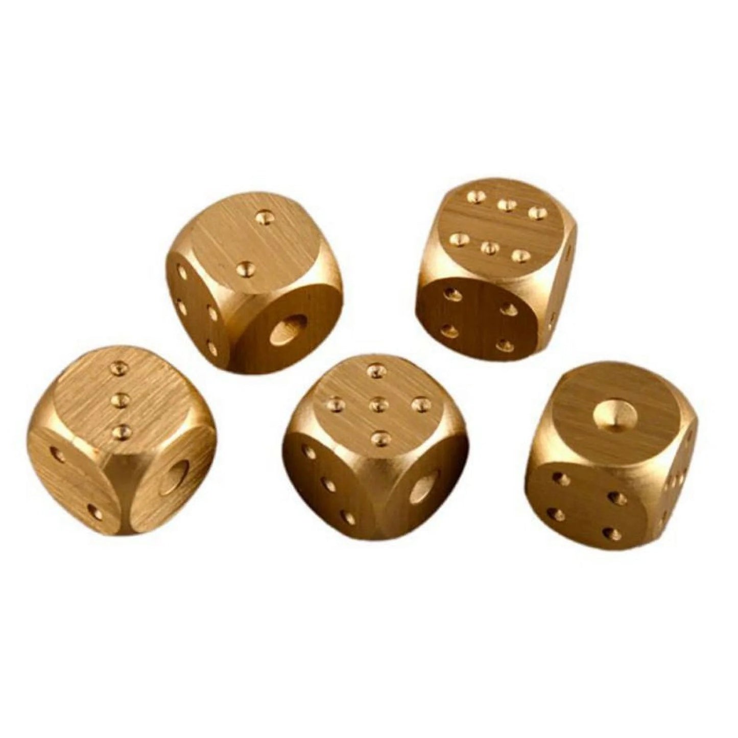 5 in 1 Precision Aluminum Alloy Dice Solid Metal Dices Poker Party Game Toy Portable Dice 6 Sided Dice for Drinking Party Man Boyfriend Gift