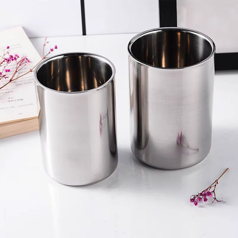 Stainless Steel Double Wall Silver Coffee Beer Mug Portable Travel Water Cup Tea Milk Mugs Drinkware 350Ml/500Ml