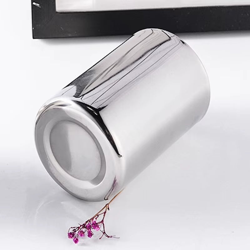 Stainless Steel Double Wall Silver Coffee Beer Mug Portable Travel Water Cup Tea Milk Mugs Drinkware 350Ml/500Ml